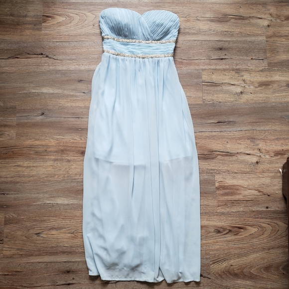 2/$8: Strapless Chiffon Maxi Dress - Picture 1 of 6